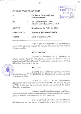 INFORME 186-2004-AGN-OGAJ