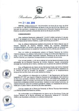 Resolución Jefatural N° 130-2018-AGN/J
