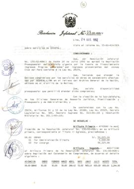 Resolución Jefatural N° 155-1992/AGN/J