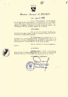 Resolución Directoral N° 55-87-AGN-OA