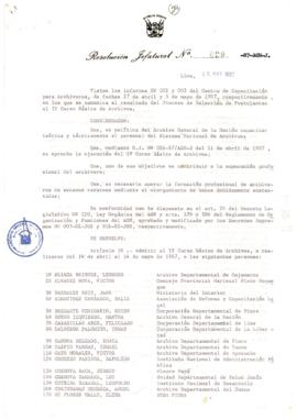 Resolución Jefatural N° 029-1987/AGN/J