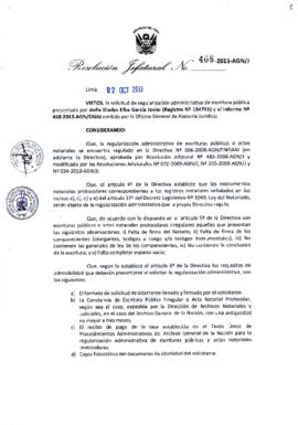 Resolución Jefatural N° 408-2013-AGN/J
