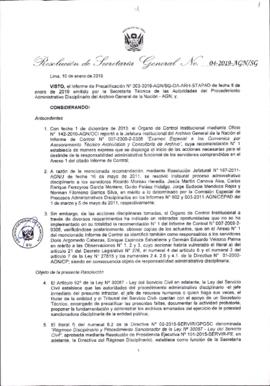 Resolución de Secretaría General N° 004-2019-AGN/SG