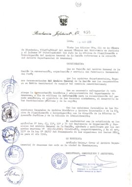 Resolución Jefatural N° 050-1988/AGN/J