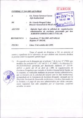 INFORME 264-2005-AGN-OGAJ
