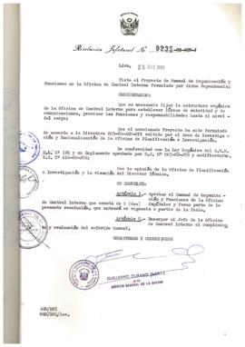Resolución Jefatural N° 235-1982/AGN/J