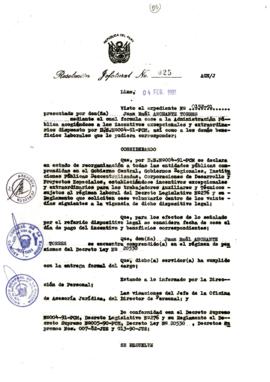 Resolución Jefatural N° 025-1991/AGN/J