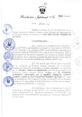 Resolución Jefatural N° 350-1999/AGN/J