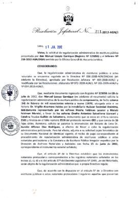 Resolución Jefatural N° 211-2012-AGN/J