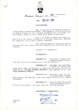 Resolución Directoral N° 018-93-AGN/OTA