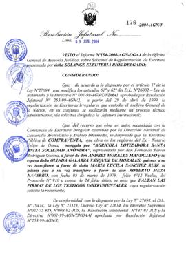Resolución Jefatural N° 176-2004-AGN/J