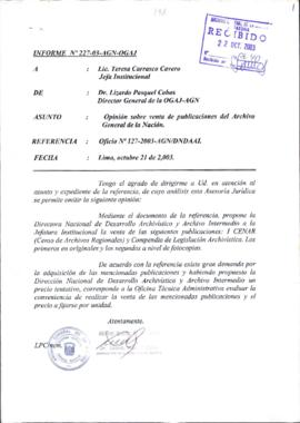 INFORME 227-2003-AGN-OGAJ