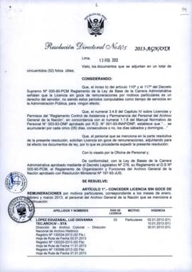 Resolución Directoral N° 005-2013-AGN/OTA