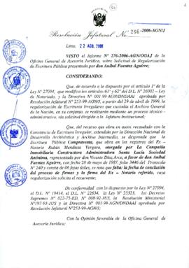 Resolución Jefatural N° 266-2006-AGN/J