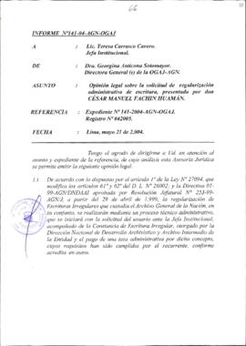 INFORME 141-2004-AGN-OGAJ