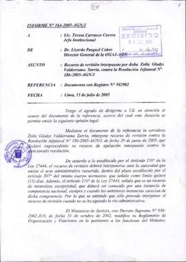 INFORME 164-2005-AGN-OGAJ