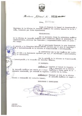Resolución Jefatural N° 236-1982/AGN/J