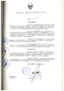 Resolución Jefatural N° 081-1984/AGN/J