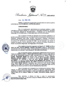 Resolución Jefatural N° 037-2015-AGN/J