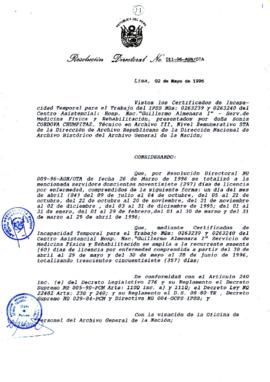 Resolución Directoral N° 011-96-AGN/OTA