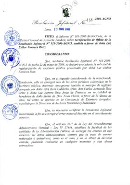 Resolución Jefatural N° 155-2006-AGN/J