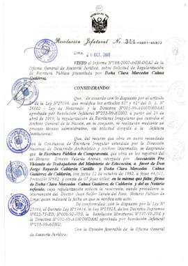 Resolución Jefatural N° 344-2001/AGN/J