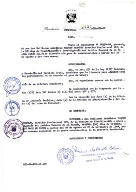 Resolución Jefatural N° 152-1988/AGN/J