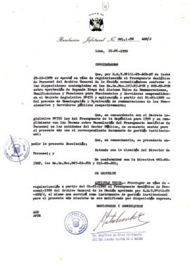Resolución Jefatural N° 081.1-1990/AGN/J