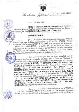 Resolución Jefatural N° 401-2005-AGN/J