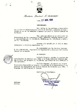Resolución Directoral N° 030-88-AGN/OA