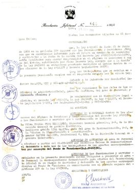 Resolución Jefatural N° 044-1989/AGN/J