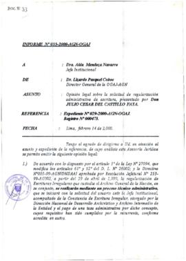 INFORME 033-2000-AGN-OGAJ