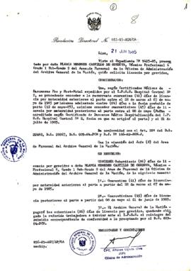 Resolución Directoral N° 55-85-AGN/OA