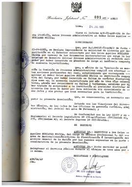 Resolución Jefatural N° 091-1985/AGN/J