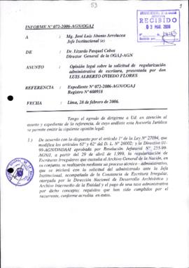 INFORME 072-2006-AGN/OGAJ