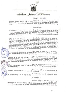 Resolución Jefatural N° 325-1991/AGN/J