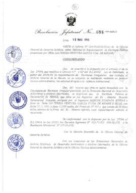 Resolución Jefatural N° 088-1999/AGN/J