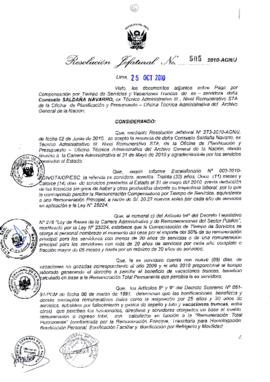 Resolución Jefatural N° 505-2010-AGN/J