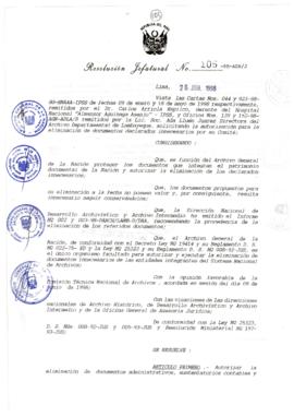 Resolución Jefatural N° 105-1998/AGN/J