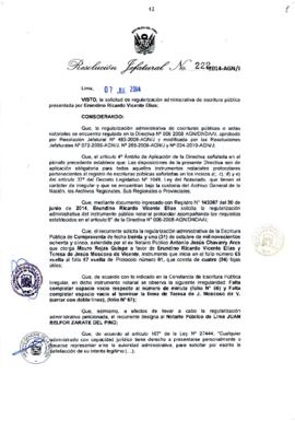 Resolución Jefatural N° 222-2014-AGN/J