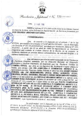 Resolución Jefatural N° 139-2000/AGN/J