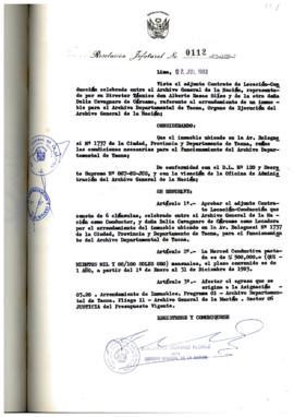 Resolución Jefatural N° 112-1983/AGN/J