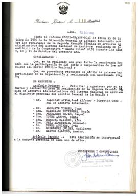 Resolución Jefatural N° 140-1985/AGN/J