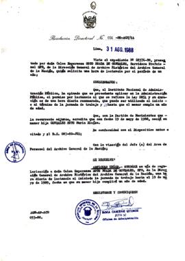 Resolución Directoral N° 056-88-AGN/OA