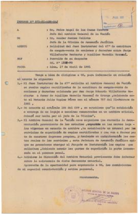INFORME 073-91-AGN/OAJ