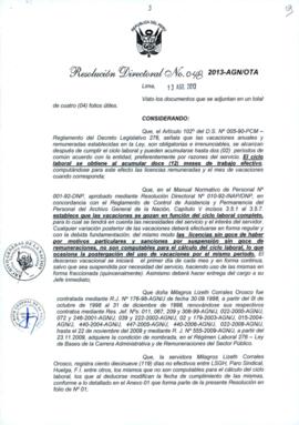 Resolución Directoral N° 048-2013-AGN/OTA