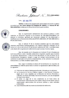 Resolución Jefatural N° 065-2013-AGN/J