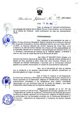 Resolución Jefatural N° 280-2007-AGN/J