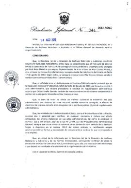Resolución Jefatural N° 344-2013-AGN/J