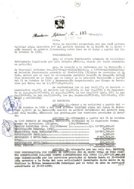Resolución Jefatural N° 195-1990/AGN/J